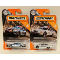  (2) New Matchbox Cars Diecast 1:64 Police NYPD Cop 