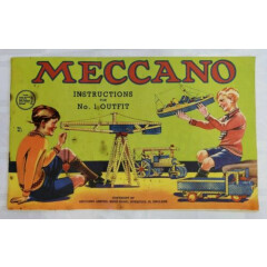 MECCANO INSTRUCTIONS FOR NO 1 OUTFIT ORIGINAL ANTIQUE VINTAGE KIDS TOY BOOK OLD
