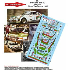 Decals 1/32 ref 0557 porsche 911 beguin tour de france auto 1980 rallye rally 