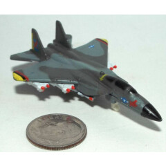 Small Micro Machine USAF F-15 Eagle Jet Fighter Aircraft in Gray Camo-1 Bomb