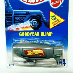 1991 Hot Wheels Goodyear Blimp Gray Collector #194 Blue Card Worn card New