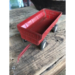 Metal Ertl Wagon Manure Spreader Farm Toy Diecast Red Trailer Vintage Toy