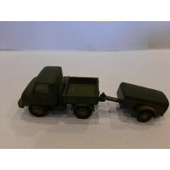 WIKING Painted Mercedes Benz Unimog Flatbed Truck with Trailer - HO Scale 