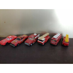 Yatming, Tomica, Kidco Mixed Lot Fire Engines & Vehicles (6)