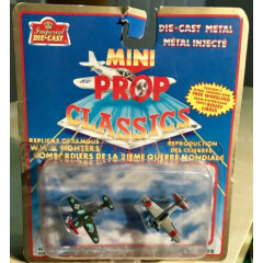 Vtg 1989 Mini Prop Classics WW II Fighter Jets Zero Japan ME109 Imperial Toy Co