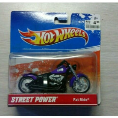 Hot Wheels Street Power Fat Ride Motorcycles Purple 2011 New