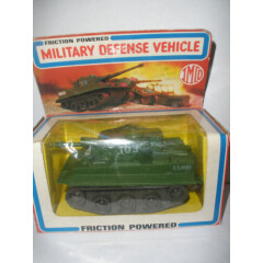 Rare Vintage 1981 IMCO friction powered military defence vehicle tank toy box 