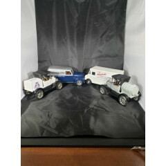 Ertl Automotive Banks Lot of Four Made in USA