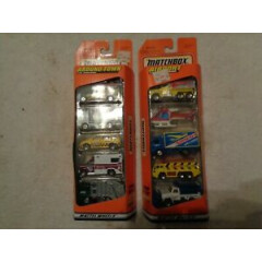 Matchbox 5 Pack Lot Airport and Around Town Bus Tanker Taxi Air Cargo Match Box 
