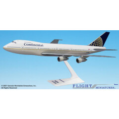 Flight Miniatures Continental Airlines Boeing 747-200 1/250 Scale Model with Sta
