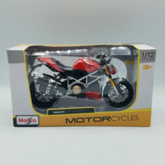 Maisto 1/12 Ducati Mod Streetfighter S Diecast Motorcycle Red Black Brand New