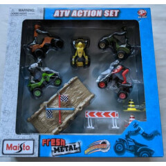 ATV ACTION SET, CARS, TRACK, STUNTS, MAISTO FRESH METAL new