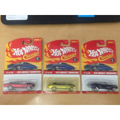 Lot of 3 Hot Wheels Chevrolet CHEVELLE Convertible Brand New in Box Sealed H55
