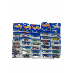 HOT WHEELS DIE CAST CARS LOT OF 30 PCS ON CARDS MAY VARY AGE 1996-2001