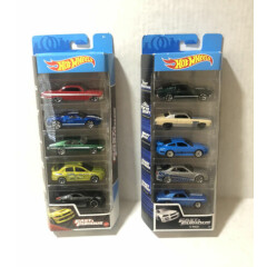 Hot Wheels Fast and Furious 2 Sets Of Brand New 5-Pack Bundle (10 in Total)