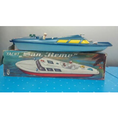 Vintage 1960's Yacht San Remo Wind Up 18" Boat Michael Seidel Germany Boxed
