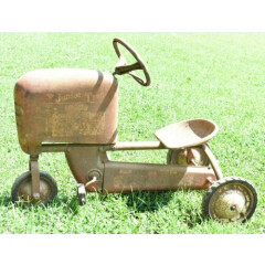 Antique Pedal Tractor JUNIOR TRAC Vintage Old Collectible Ride On Pedal Toy 