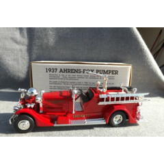 1937 ASTON-BEECHWOOD Ahrens-Fox 1992 Fire Truck Bank Ertl KEY+BOX 1/30 NEW 2771