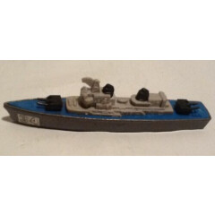 Tootsietoy WWII Navy Destroyer #34 Diecast Military Boat Cast Hull On Wheels
