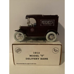 ERTL 1912 Model T Hershey Chocolate Delivery Coin Bank Vintage 1990 Toy Vehicle