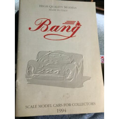 1994 BANG 1/43 SCALE MODEL CARS CATALOG (ITALY) Excellent Condition!
