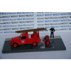 Car Citroen 2 Cv Azu-B Pick - Up Firefighters + Figurine, Eligor 1/43 Detailed