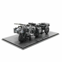 1:24 Diecast Motorcycle Sidecar WWII R75 Panzerfaust 30 Autocyle Tricycle Model