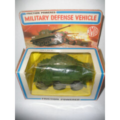  Vintage 1981 IMCO friction powered military vehicle tank toy with box 