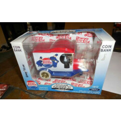 1/24 Scale Gearbox Toy Coin Bank 1912 Ford Pepsi Cola Delivery Truck & Box