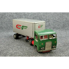 VINTAGE TIN LITHO SEMI TRUCK & TRAILER CONSOLIDATED FRIEGHT 13" LONG JAPAN