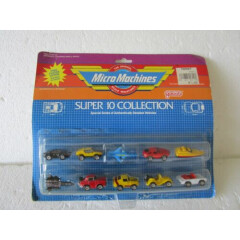 VTG 1988 Micro Machines SUPER 10 COLLECTION with Cars, Jets, Speed Boat 