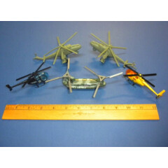 5 HELICOPTERS PLANES AIRCRAFT MILITARY AIR FORCE diecast/metal/plastic lot #2