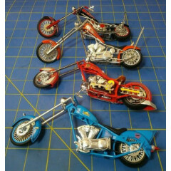LOT of 4. 1:18 WEST COAST CHOPPERS. Joy Ride. Motorcycles. Missing parts.