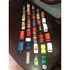 Mixed lot of matchbox and Hot Wheels Diecast cars 1970 - 1990 total of 34 pieces