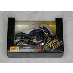 Maisto 1/18 Special Edition Gray Munch Motorcycle Vintage New In Package VHTF