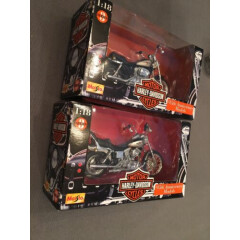 maisto 1/18 harley davidson motorcycles Series 3 Lot Of 2 One Sportster & FXDWG