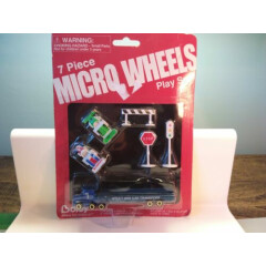 Micro Wheels Racing 7 piece play set Vintage 1997 NIP