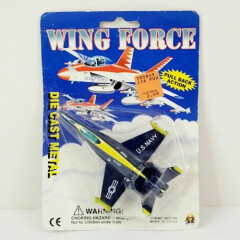 Wing Force Die Cast Metal US Navy Fighter Jet Toy Pull Back Action