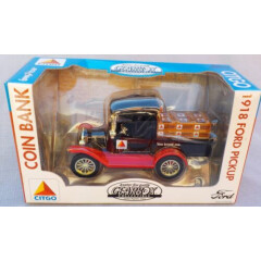 1:24 Gearbox 1918 Ford Model T Runabout Pickup Truck Coin Bank Citgo New in Box