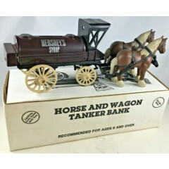 Hershey's Syrup Horse & Delivery Wagon Locking Coin Bank Vintage 1991 New 