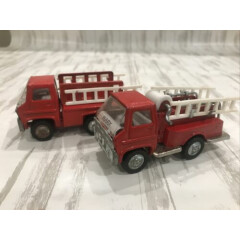 Marx Toy Fire Trucks With Ladders Set Of 2