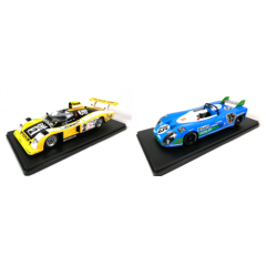 Set of 2 Model Cars Le Mans 1:24 MATRA SIMCA + RENAULT ALPINE - Diecast LTES1