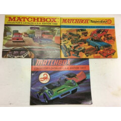 LOT OF 3 MATCHBOX U.S.A EDITION COLLECTOR'S CATALOGS 1969,70,71 EXCELLENT COND.