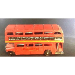 Red London Bus Blackwell Station Double Decker Tour Bus Replica Diecast Metal