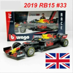 Bburago 2019 1:43 F1 Race Red Bull RB15 #33 Max Verstappen Diecast Model Car UK