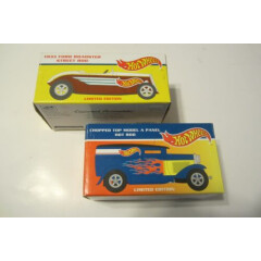 2 HOT WHEELS DIECAST METAL BANKS CHOPPED TOP FORD &1933 ROADSTER *FREE SHIPPING*