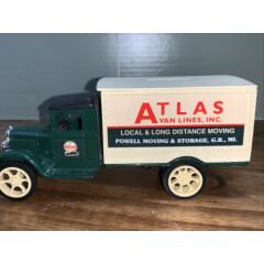 Bank ATLAS VAN LINED Truck Die Cast Bank Ertl Advertising Powell GR Michigan