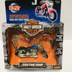 Harley Davidson Custom Shop FLSTF Fat Boy Scale 1:20 Die-Cast Motorcycle Blue