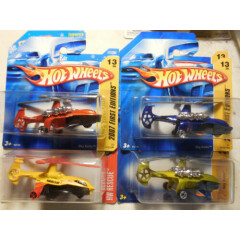 hot wheels sky knife lot 4 FIRST EDITIONS NEW MODELS HW RESCUE BLUE RED YELLOW