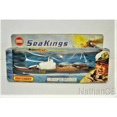1975 MATCHBOX SEA KINGS Helicopter Carrier Mint In Box